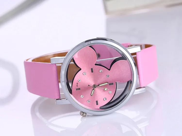 Женские часы с Микки Маусом из нержавеющей стали женские часы Relojes Mujer Montre Femme2019 Saati 844