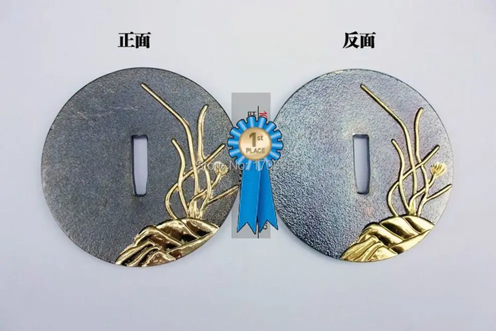 Wondefuul японский сплав Guard Tsuba для самурайский меч катана нож Guard Wakizashi ручной работы