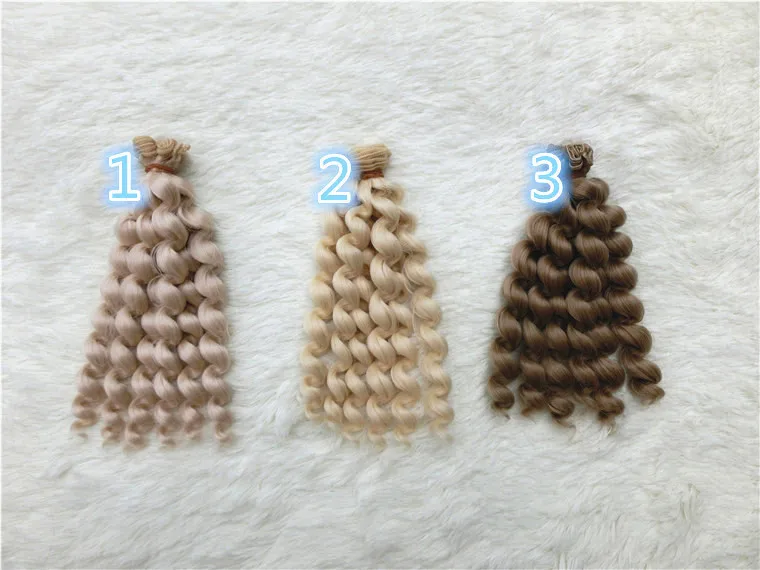 Цветные красивые волосы refire bjd hair 20 см * 100 черные золотые коричневые хаки серые