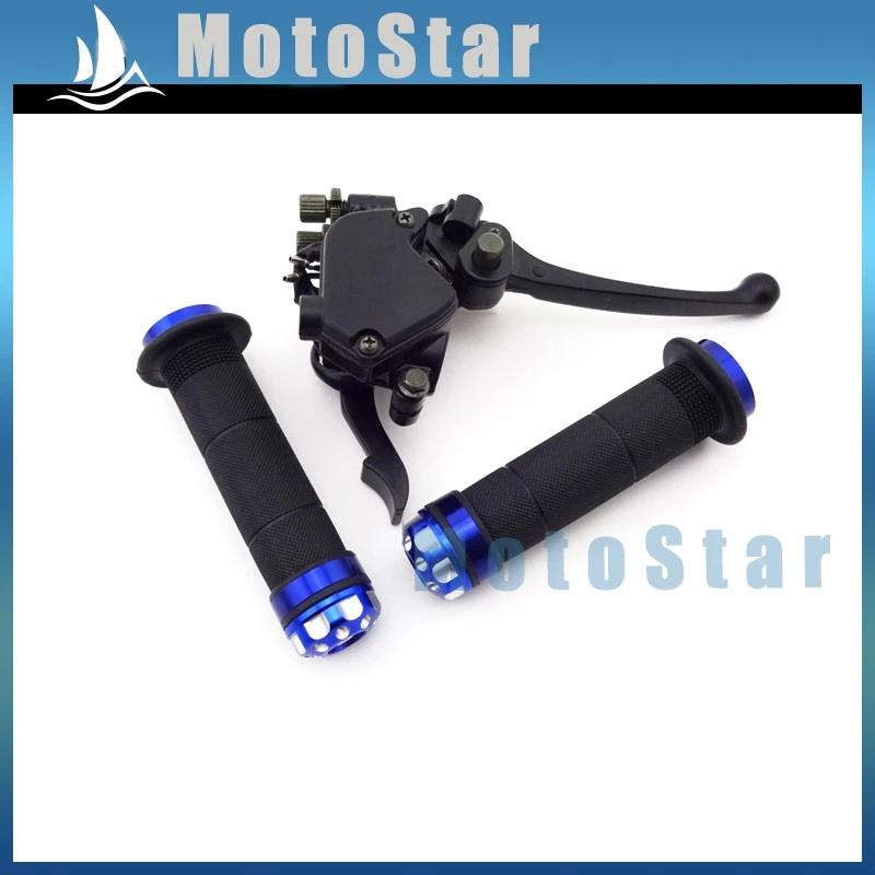 Синие ручки 7/8 дюйма + рычаг тормоза дроссельной заслонки для 125cc 150cc 200cc 250cc Chinese ATV