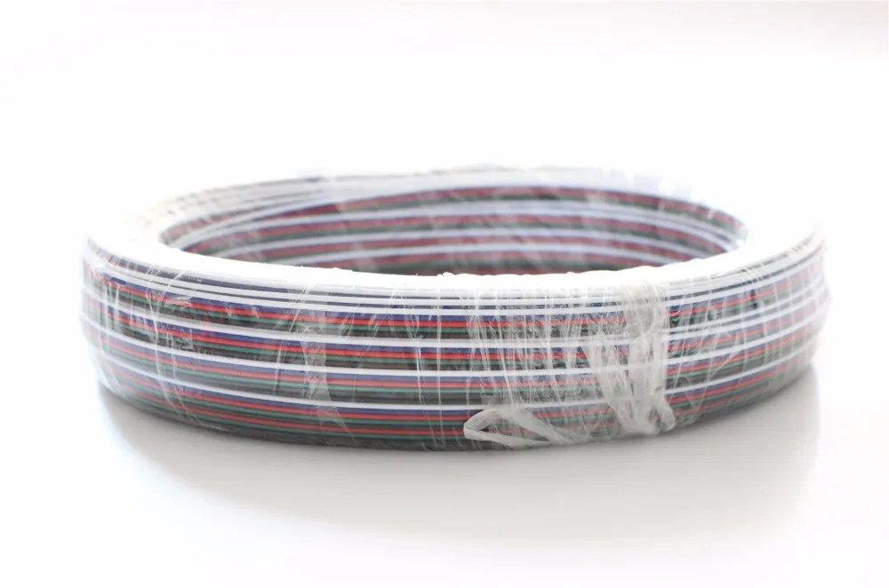 5 контактный кабель длиной 50 м провод 22AWG удлинитель P соединительный для RGBW