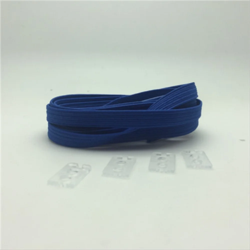 royal blue 1 пара, 100 см, эластичные силиконовые шнурки для бега, все кроссовки, без шнурков, нейлоновые шнурки для обуви, креативные шнурки для обуви унисекс - Цвет: royal blue