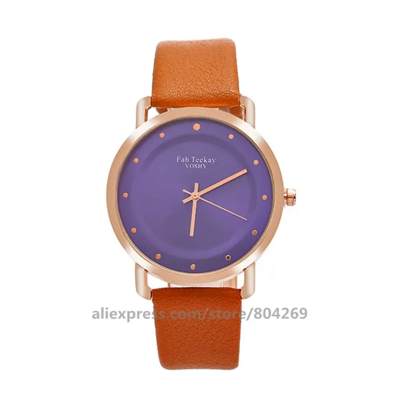 Popular New Hot Brand  Luxury  Purple Watch Women Fashion Rose Gold Case Dress Wristwatches Women Quartz Watches 920172