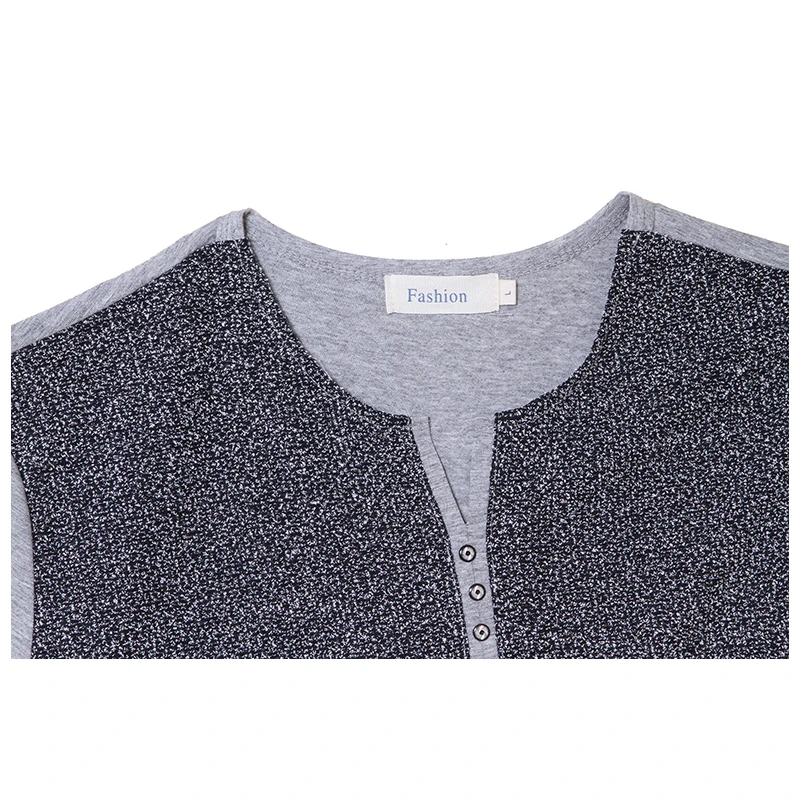 ACEMIRIZ Men Patchwork T-Shirt Short Sleeve Slim Tees Button Solid Man Casual Blue Gray White 2017 Summer Hot Sale Tshirt 2166 | Мужская