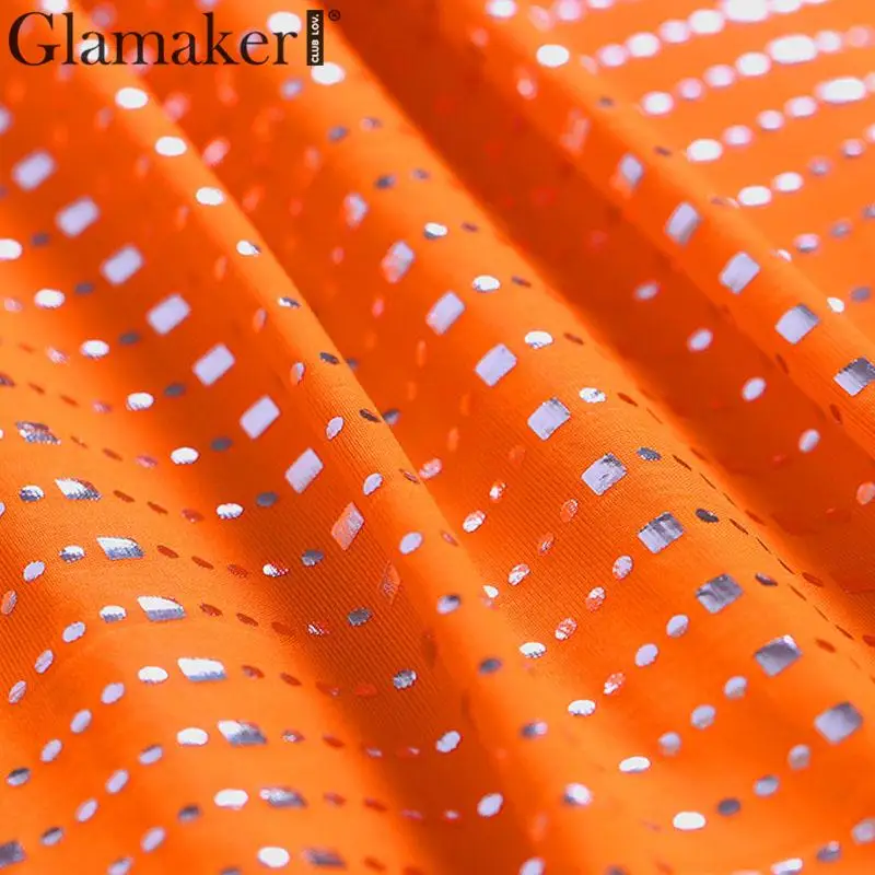 Glamaker Sequin сексуальное асимметричное облегающее платье с v-образным вырезом женское летнее короткое платье с высоким разрезом женское блестящее вечернее платье