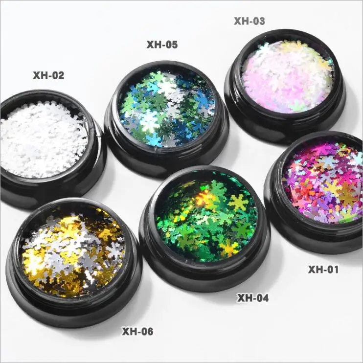 BELESHINY 1 коробка золотые блестки Рождество Снежинка ногтей Блеск Искусство