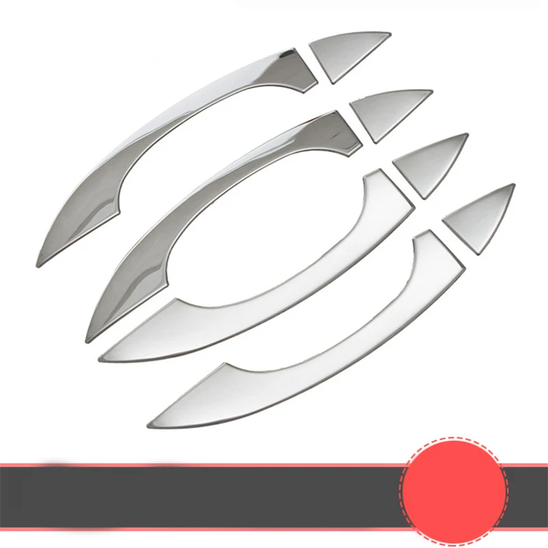 4 шт. автомобильные дверные ручки из нержавеющей стали/ABS стикер автомобильный