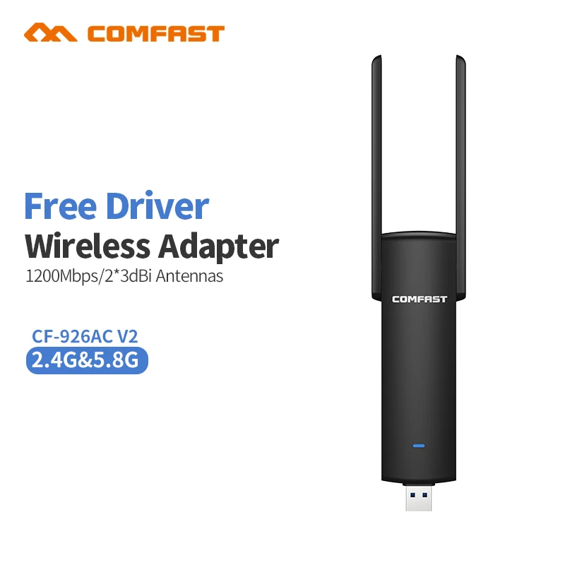 COMFAST cf-926acv2 бесплатно драйвер USB 3.0 Dual Band 2.4 ГГц/5 ГГц 1200 Мбит/с Беспроводной адаптер