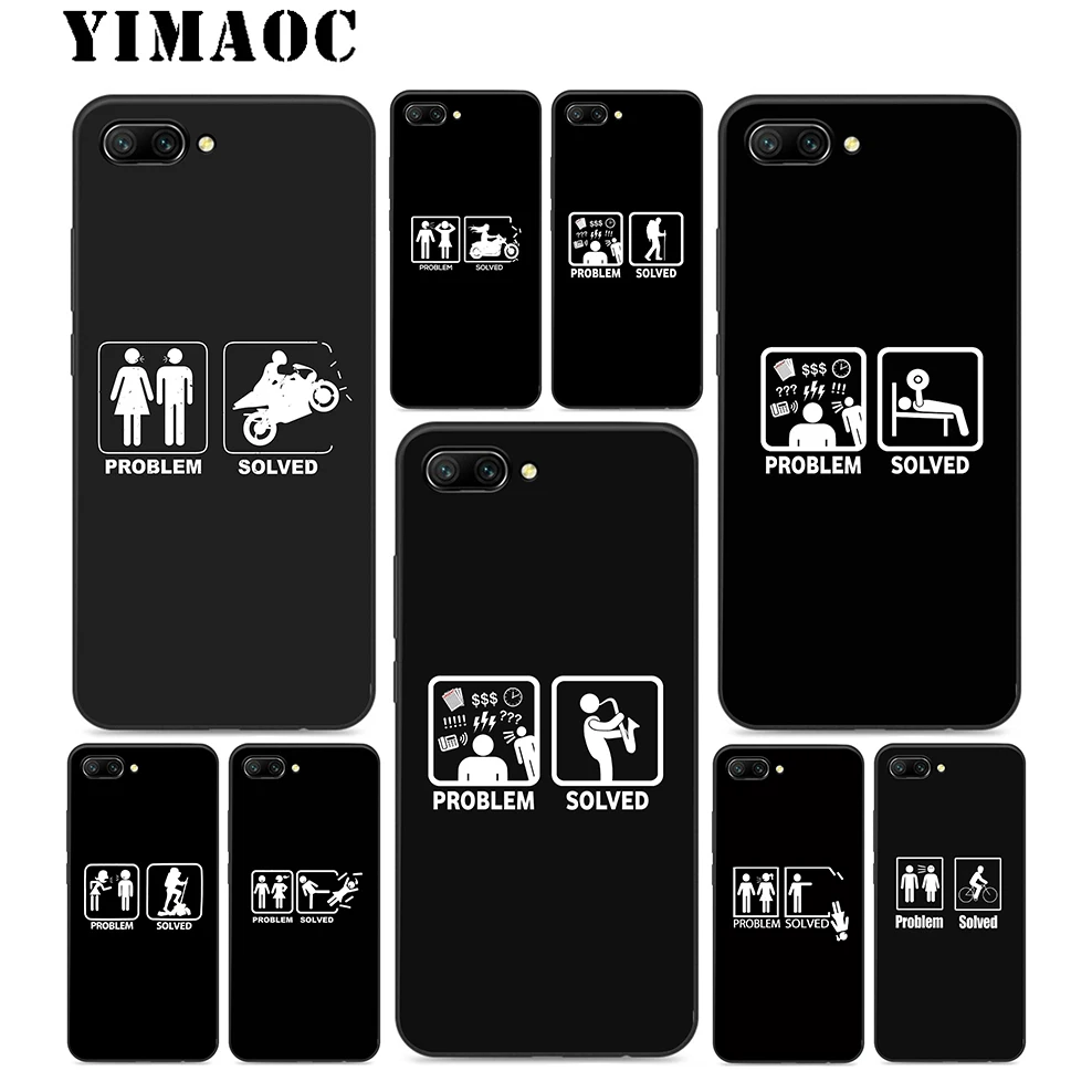 YIMAOC Solved Problem Funny Soft Silicone Case For Huawei Honor Mate 10 P20 P10 P9 P8 P Smart Y6 6A 7A 7X 7C Lite Pro 2017 2018 |