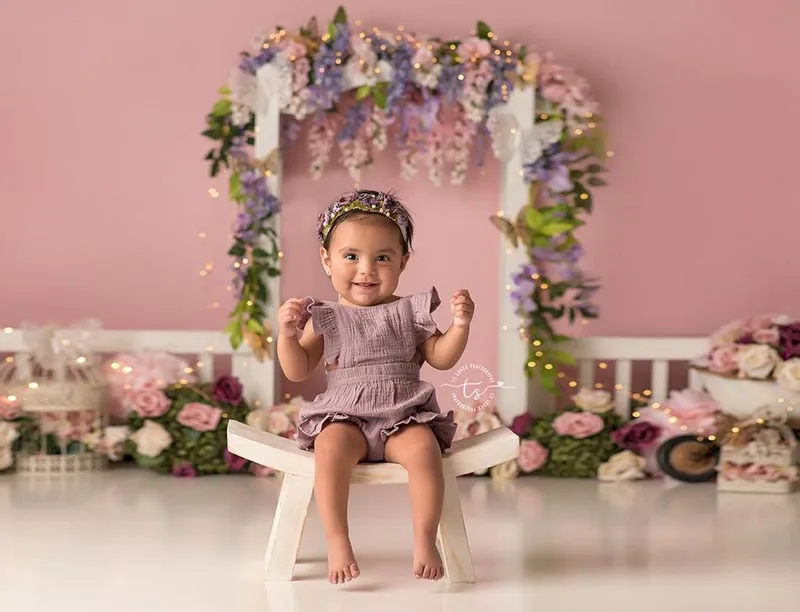 Декорационные задники для малышей, с цветочным узором для фотосъемки с цветочным рисунком от магазина allenjoy категории люкс для студии розовый фон для фотосъемки День Рождения украшения опора