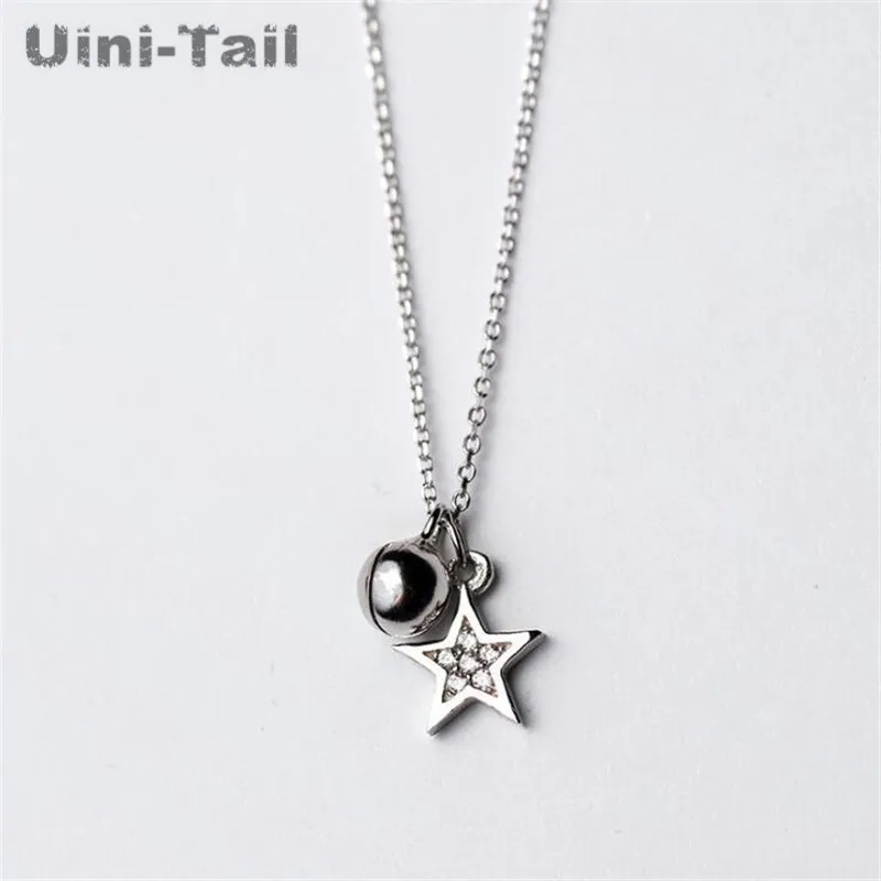 Новинка популярное женское колье Uini Tail серебро Корея свежий пятиконечный
