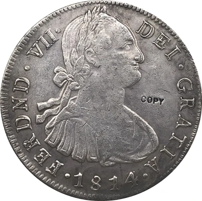 Копия мексиканской монеты 1814|copy ipod|coin boxescoin pvc |