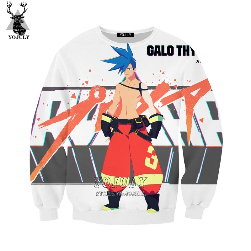 Yojuly 3d печати Для женщин Для мужчин аниме promare Толстовка Harajuku Осень толстовки Повседневное с круглым вырезом в стиле «хип-хоп» уличная A529 - Цвет: 4