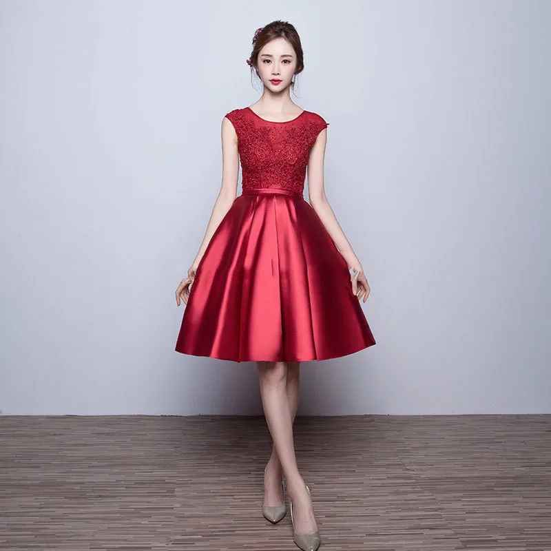 Новое Прибытие Элегантный Платье Невесты Аппликации de Festa Горничной Честь Пятно