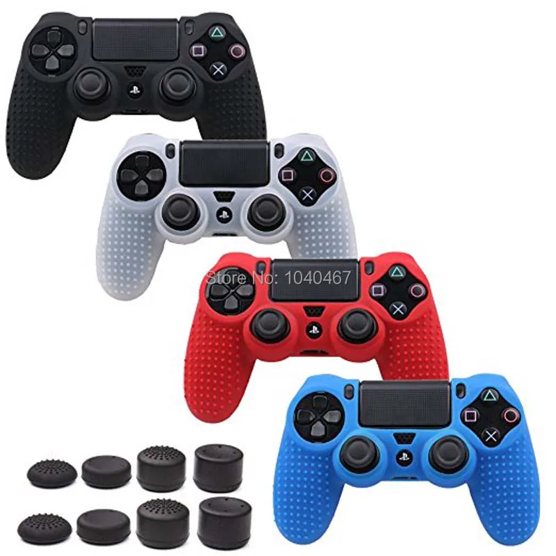Силиконовый чехол для контроллера Sony Dualshock PS4 DS4 Slim Pro защитный + колпачки захвата