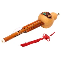 handmade chinese bamboo hulusi gourd cucurbit flute ethnic musical instrument key of c with case for beginner music lovers