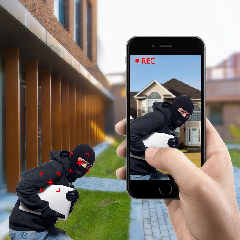 Wheezan CCTV камера безопасности WiFi 4MP HD видеонаблюдение беспроводная камера 1440P аудио домашний открытый ночное видение IP Cam