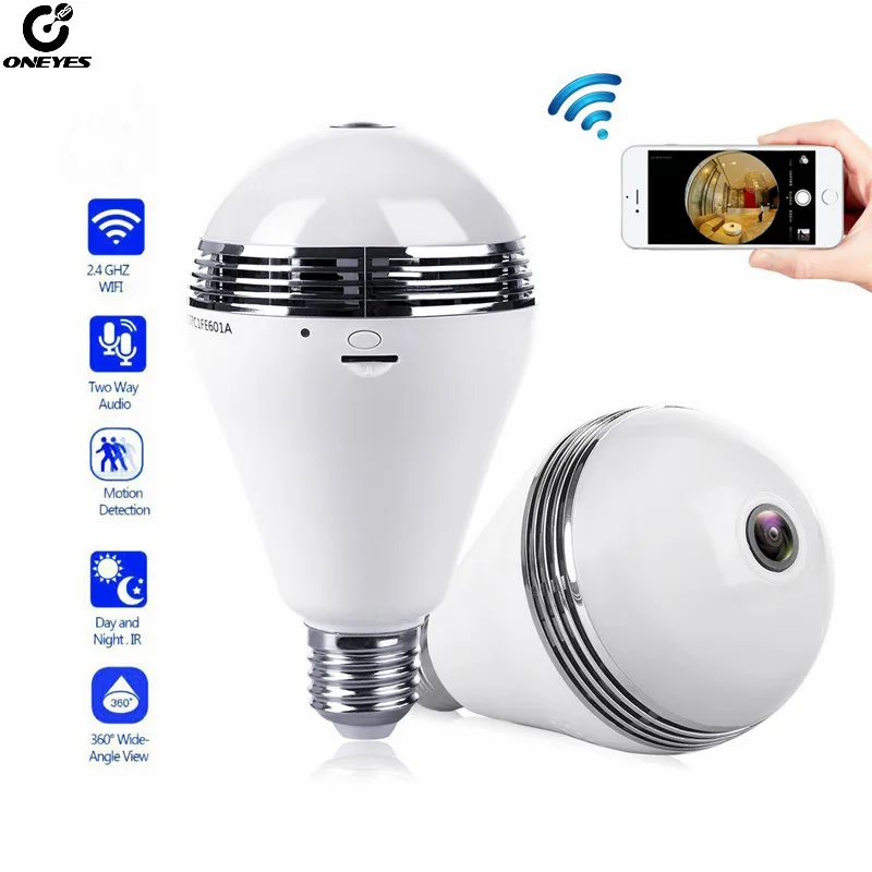 Светодиодная IP камера с Wi Fi лампочка для домашней системы безопасности ip 1080P
