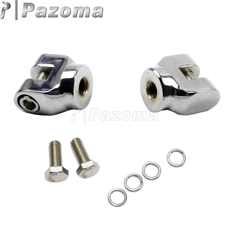 Universal Chrome Motorbike Steel Foot Peg Clevis Mounts Rest Male Mounting for Harley Custom Dyna Cafe Racer Bobber | Автомобили и