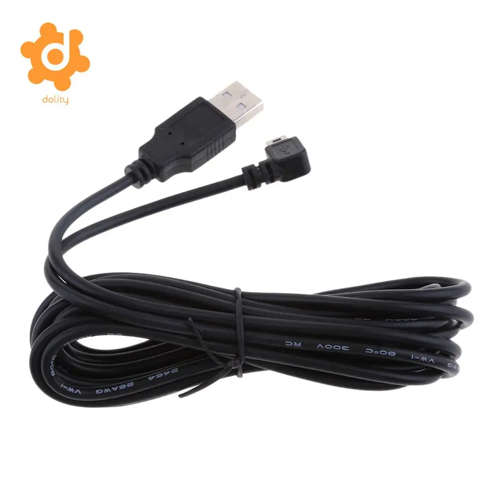 Кабель зарядного устройства dolity 5 в 2 а Mini USB 90 градусов левый изгиб DVR GPS зарядный