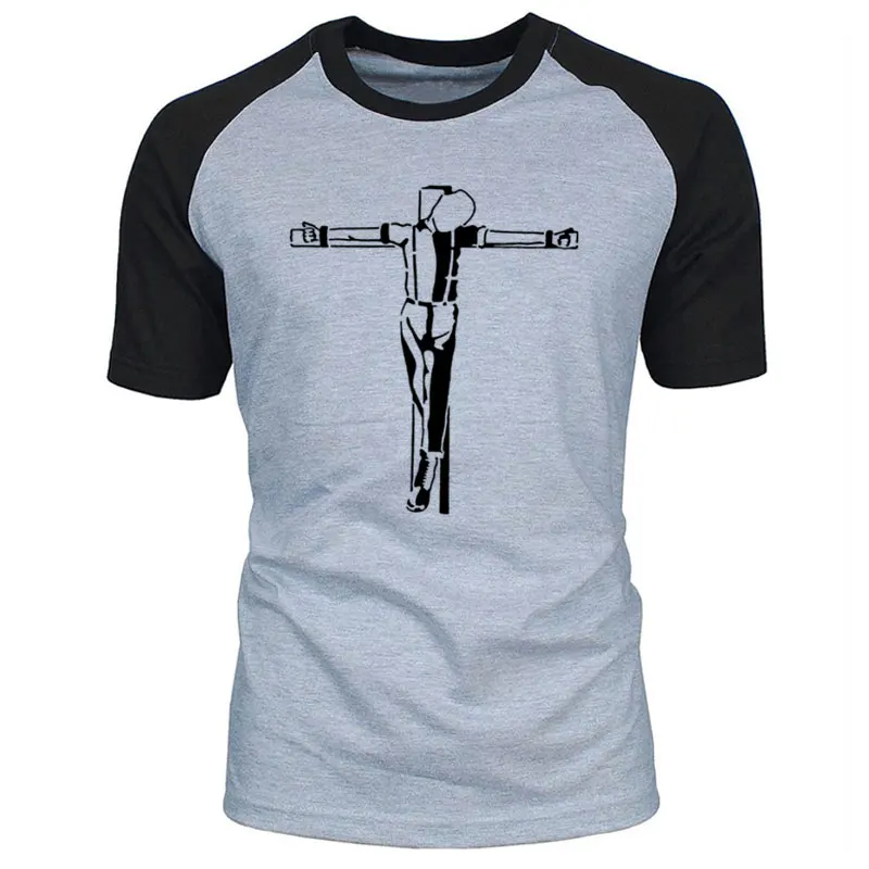 

Summer New Crucified Skinheads Skins Trojan Printed Tees Male Harajuku Cotton Top Fitness Brand Clothing Men's Shirts EU Size
