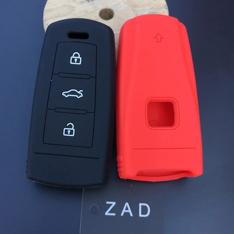 ZAD 3 Buttons silicone car Key Shell Case Cover colorful case Fit For Magotan Passat B6/B7/CC Remote Smart Fob accessory | Автомобили и
