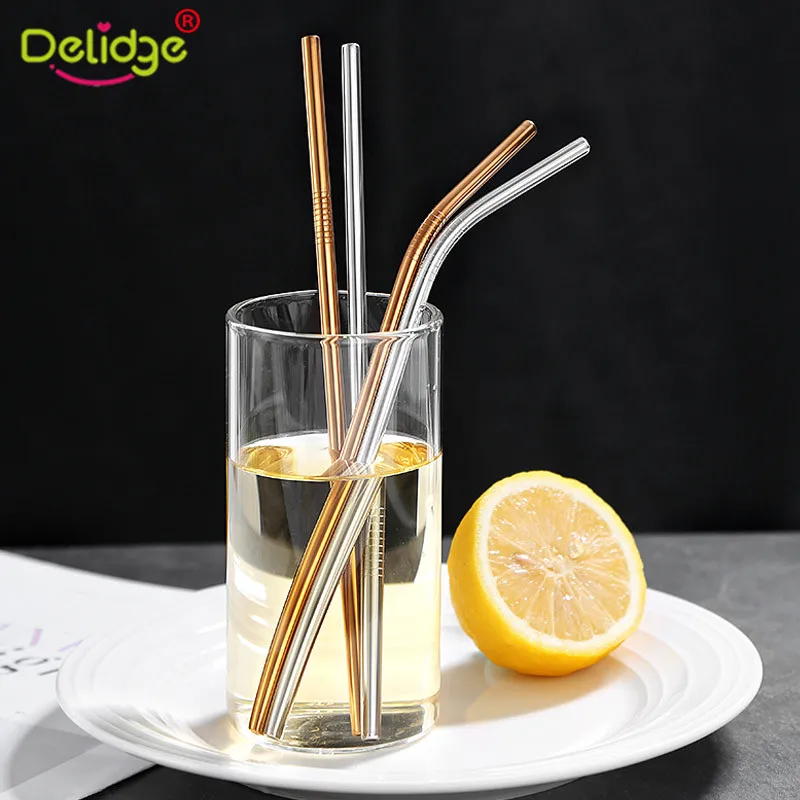 Delidge 304 соломинки из нержавеющей стали DIY чайные кофейные инструменты