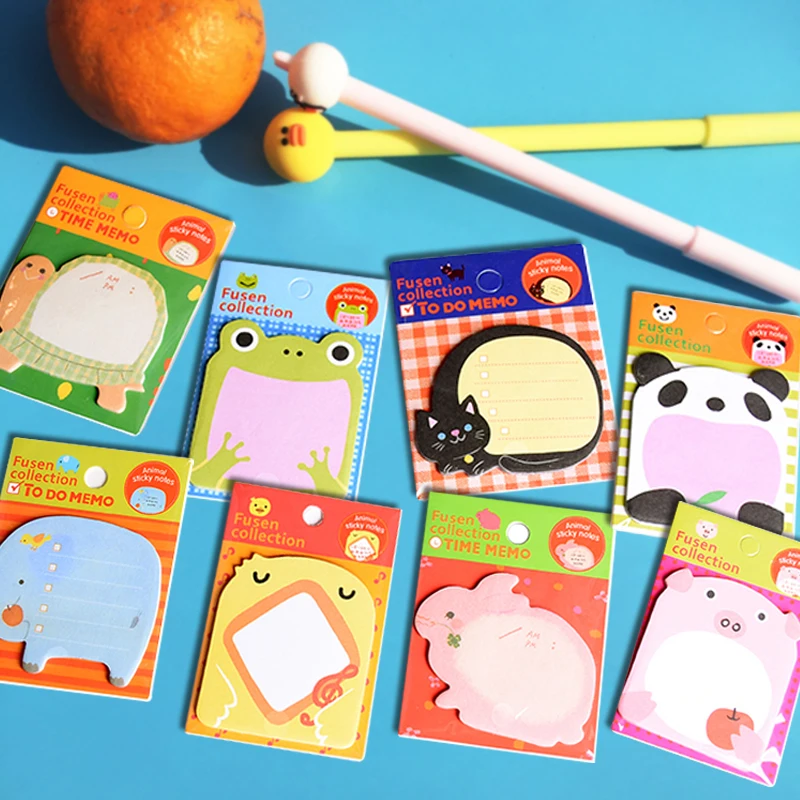 Животных заметки кошка панда слон курица кролик СВИНЬЯ СТИКЕРЫ блокнот для