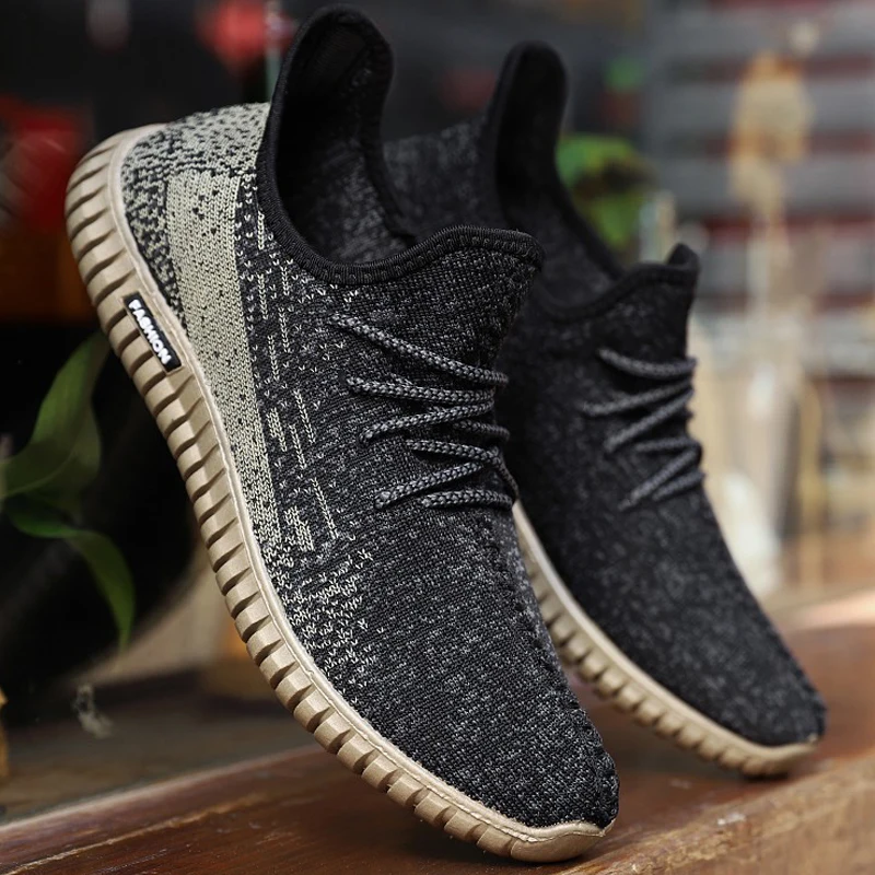 Мужские мокасины модная мужская обувь тренд сезон весна-осень flyknit для бега Calzado