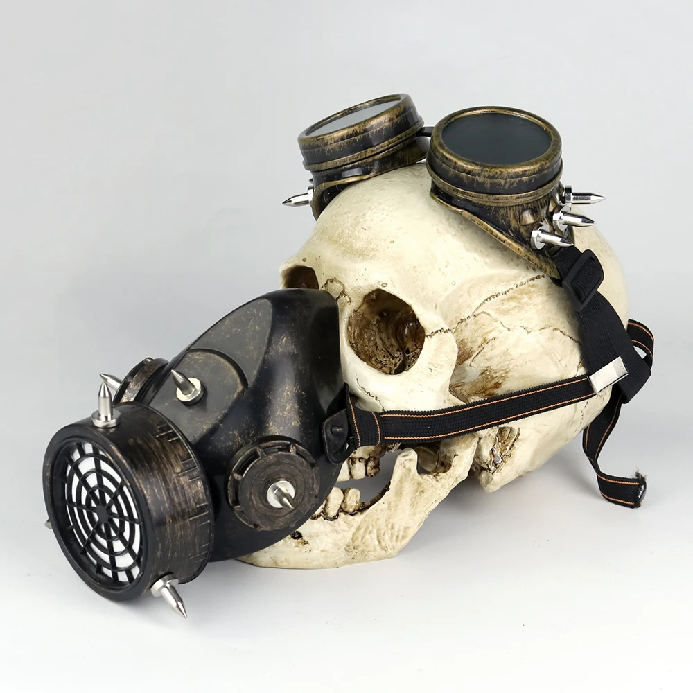 Полнолицевая противогаз с защитными очками химическая Пылезащитная маска