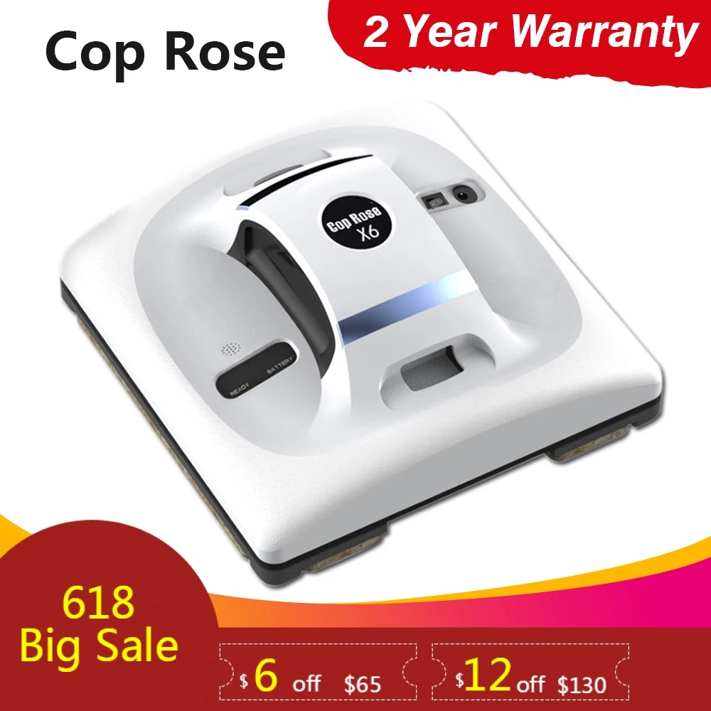 COP ROSE X6 Автоматический робот для очистки окон, интеллектуальная шайба, пульт дистанционного управления, анти-падение UPS, алгоритм, инструмент для пылесоса стекла
