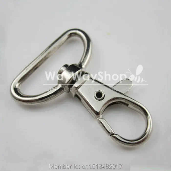 20 PCS 25mm 1'' Swivel Clip Snap METAL Hook Trigger Webbing Lanyard swivels 360 degrees Nickle Bronze Nickle-black choice | Дом и сад