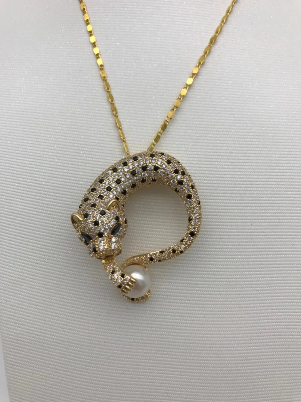 Зажимы для шарфа AAAA 8-9FW горячая Распродажа австрийский циркон желтый леопард