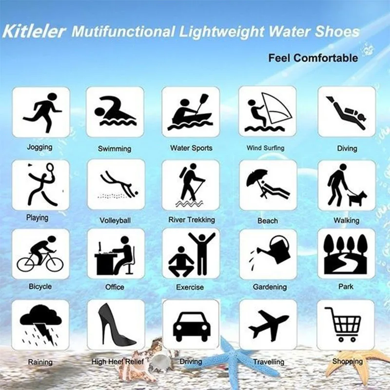

Unisex Men Water Shoes Outdoor Swimming Women Barefoot Beach Shoes Flat Soft Swimwear Super Light Sneakers Walking Aqua Shoe