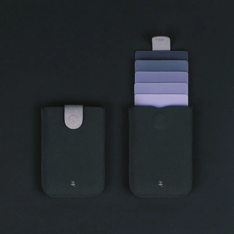 V2 Grey and Black Новое поступление DAX V2 мини тонкий портативный держатель для карт, дизайнерский мужской кошелек градиентного цвета, 5 карт, короткий женский кошелек - Цвет: V2 Grey and Black