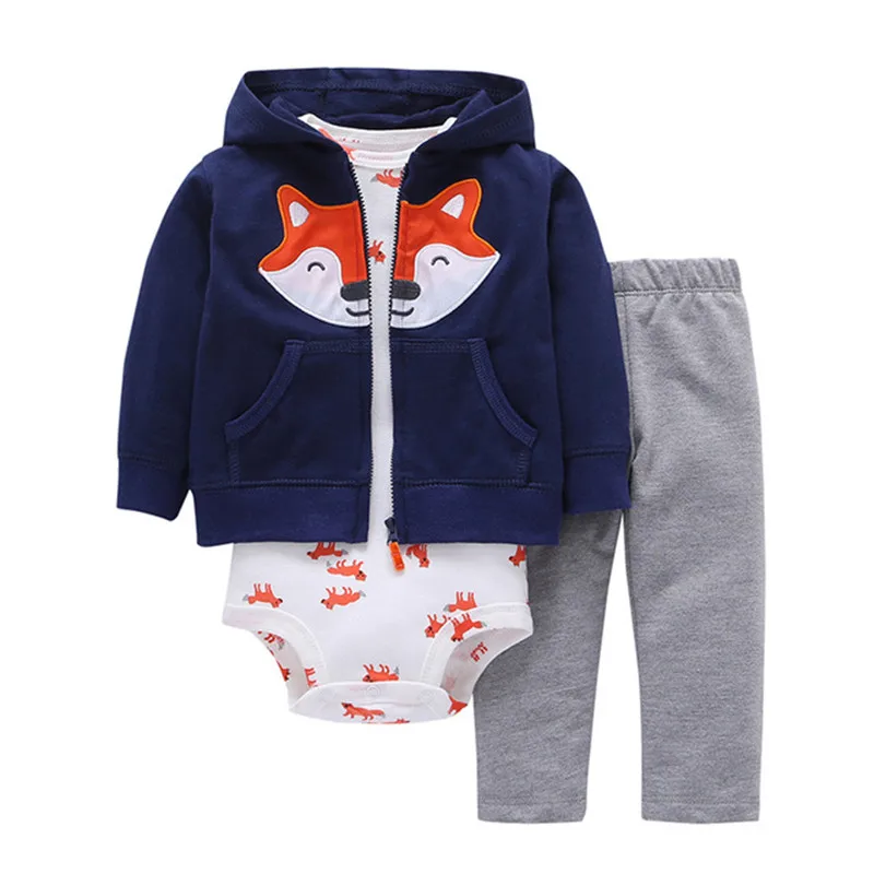 

2018 Cotton Full Rushed Direct Selling 3 Oz. Baby Boy's Jacket Trousers T-shirt Boy Fashion Girl Dress Suit Boy's Tights Cloth