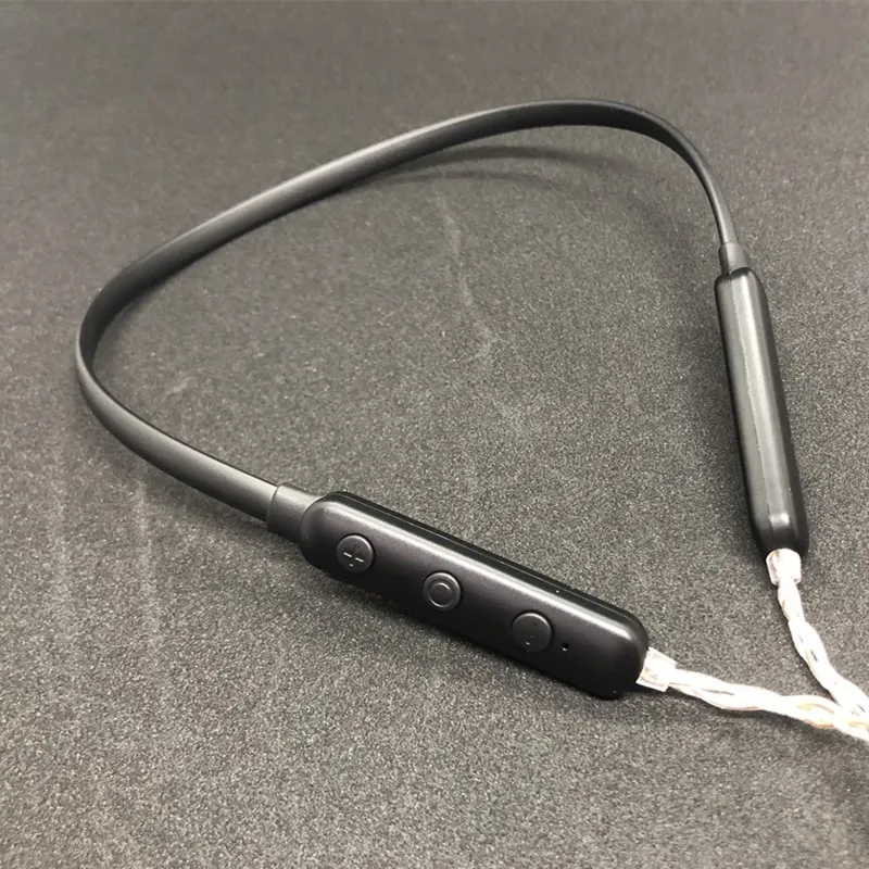 PIZEN Шейным Bluetooth беспроводной адаптер APTX AAC 2PIN MMCX 4 ядра смешанный OCC посеребренный кабель микрофон для KZ Shure TF10 W4R IE80