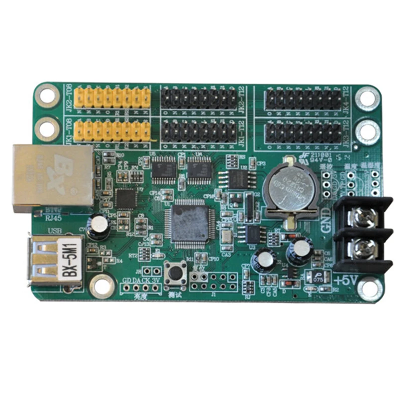 

Led control card BX-5M1 with Ethernet and USB port for single color P10 led screen