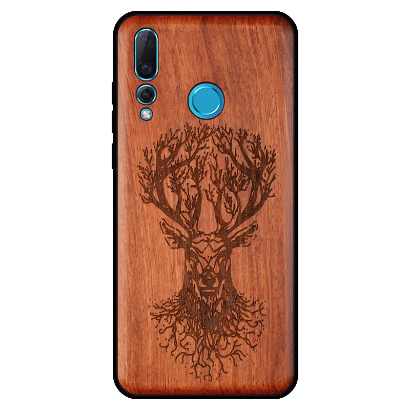 Для huawei nova 4 чехол из натурального дерева для huawei nova 4 палисандр ТПУ противоударный чехол для телефона nova 4 Чехол