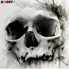 Алмазная вышивка 5D DIY, алмазная живопись людей, белый череп, алмазная живопись, стразы, вышивка крестом, мозаика, украшение XY1