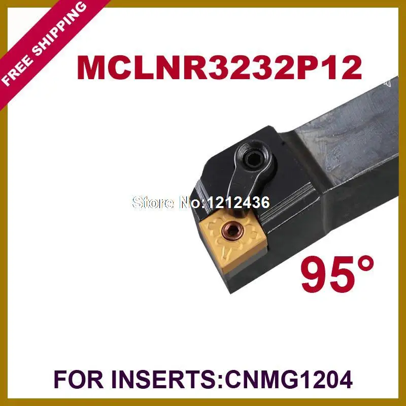 Free Shipping MCLNR 32*32*170mm  95 Degree External Lathe Tools Holder Suit for CNMG1204 Turning Inserts