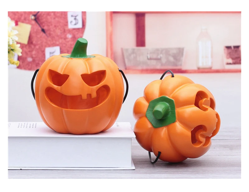 Творческий Хэллоуин Тыква статуэтки Смола образец прикладного искусства милый Хэллоуин Тыква миниатюры Хэллоуин украшения аксессуары подарок