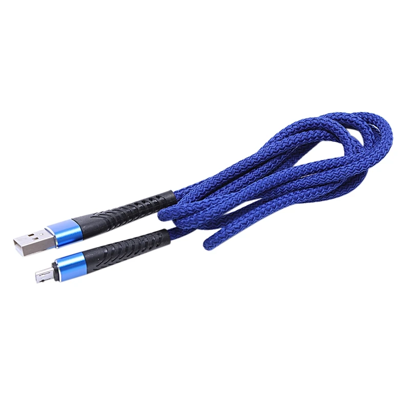 1 м Micro USB Плетеный рыбий хвост прочный кабель для быстрой зарядки данных Android Xiaomi