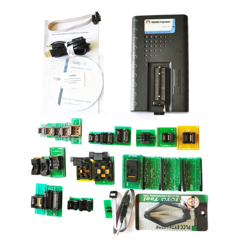 TNM5000 nand flash USB IC программатор + 21 шт. адаптер гнездо комплект питание поддержка