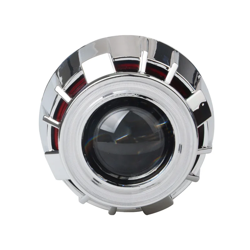 RACBOX пара 3 дюйма H1 HID линзы проектора Bi Xenon с белым красным синим ангельским глазом