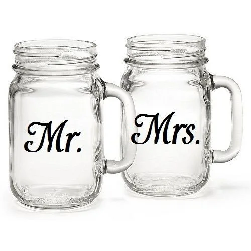 10 шт./компл. Mr & Mrs Wine glass jar свадебные наклейки виниловые Съемные кухонные на стену