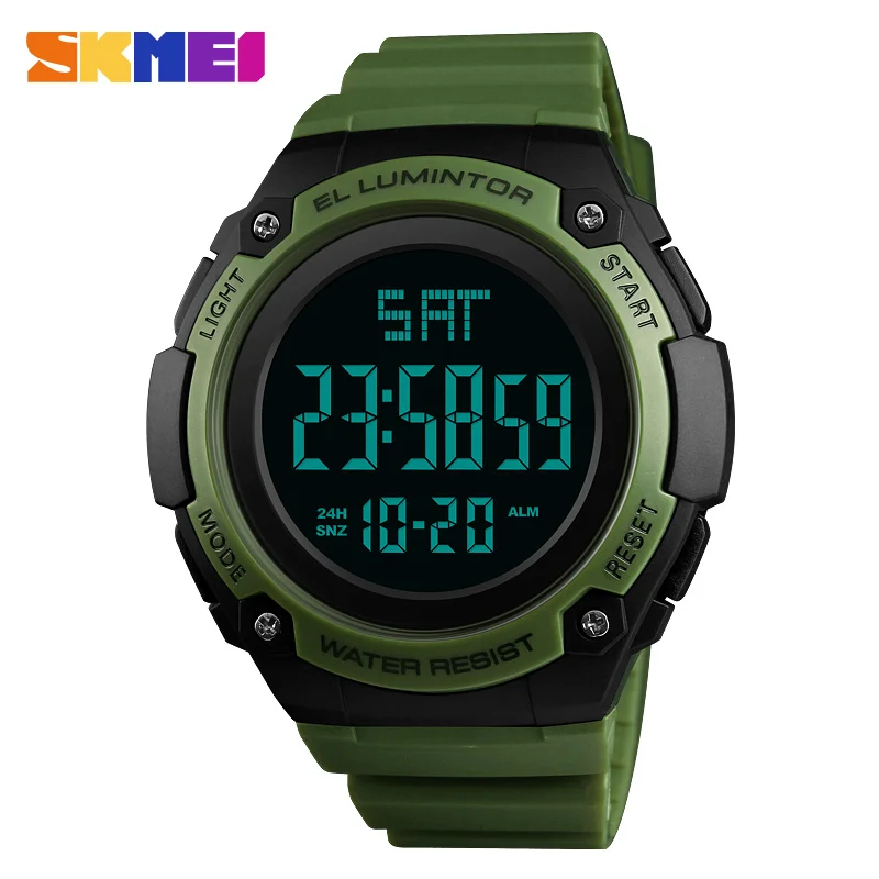 ArmyGreen Watch SKMEI Для мужчин WatchesTopBrand LuxuryWaterproof Подсветка TimedRunning секунд модные уличные спортивные наручные часы Для мужчин sRelogio Masculino - Цвет: ArmyGreen Watch