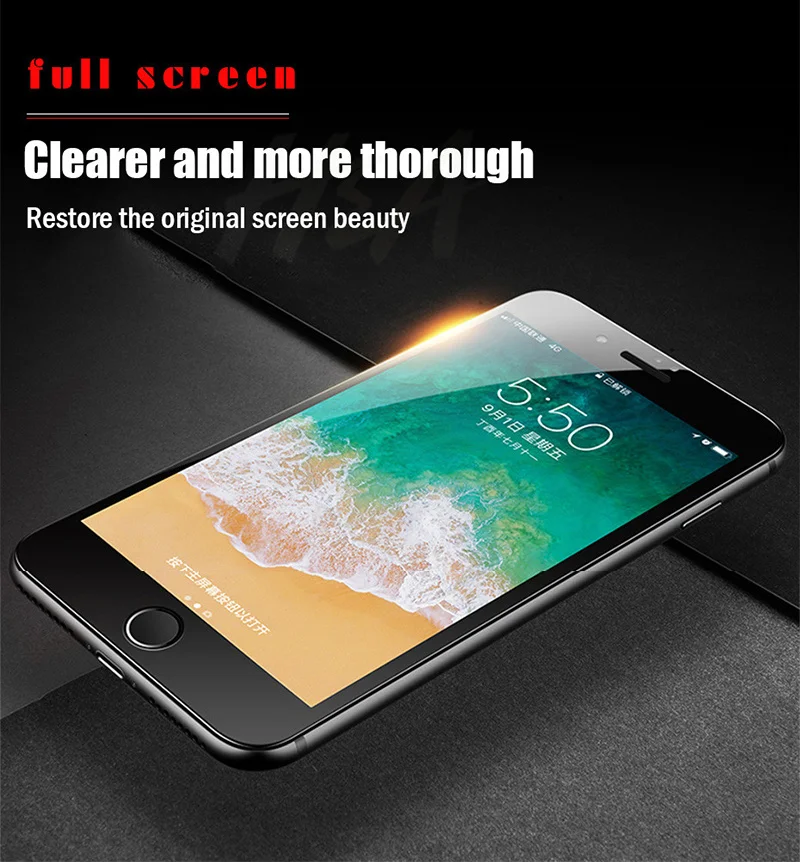 5D полное покрытие Край Закаленное стекло для iPhone 6 7 8 HD экран протектор 6S 6splus plus |