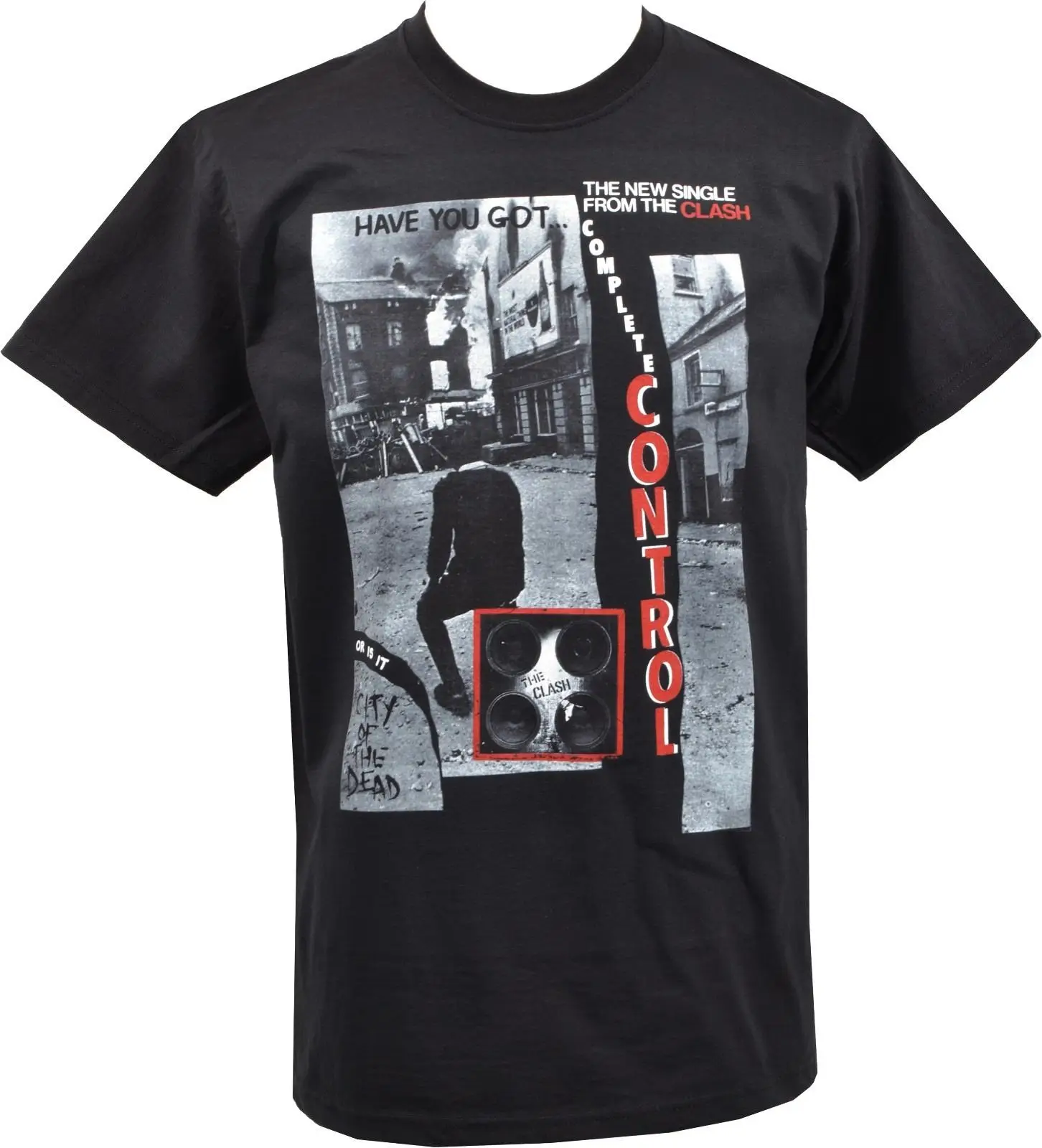 Мужская черная футболка CLASH COMPLETE CONTROL JOE STRUMMER LONDON PUNK 1977 Забавные футболки в стиле