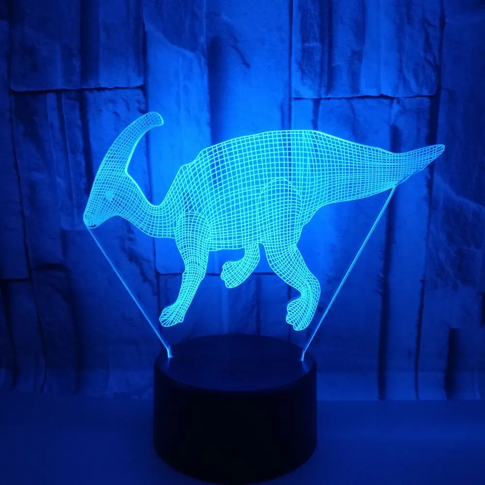 

3D LED USB Dinosaur Night Light Multi-color Desk Table Lamp Kid's Bedroom Children Gifts Home Party Decorative Lighting Cable
